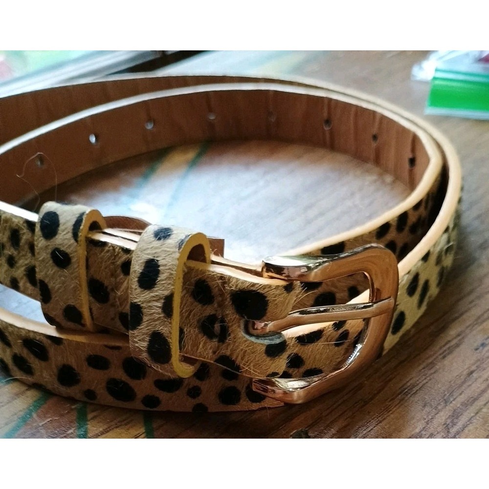 Downeast Outfitters Animal Print Suede Belt - Women's Medium/Large
